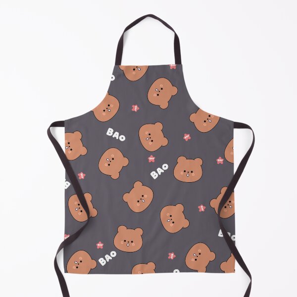 Item preview, Cute Kawaii Bao Bear Dark Grey Seamless Pattern designed and sold by DunamisDezign.