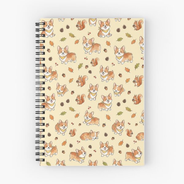 Item preview, Corgi Puppies & Pinecones & Squirrels Seamless Pattern designed and sold by StickVerse by Owais.