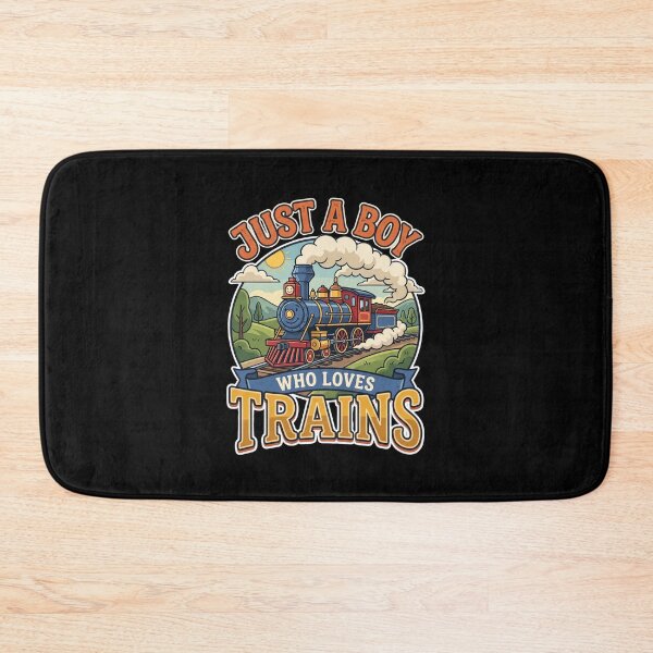 Item preview, Just a BOY Who Loves Trains designed and sold by domostore.