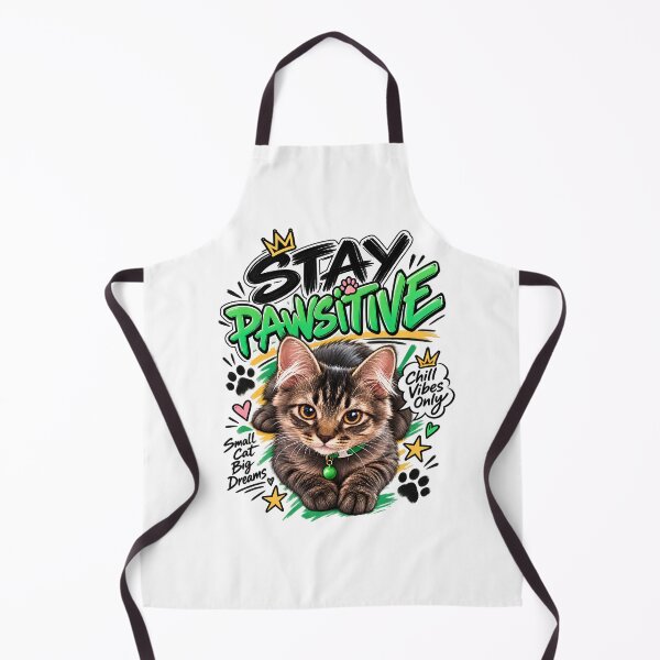 Item preview, Stay Pawsitive Cute Cat T Shirt Design designed and sold by StormVape.