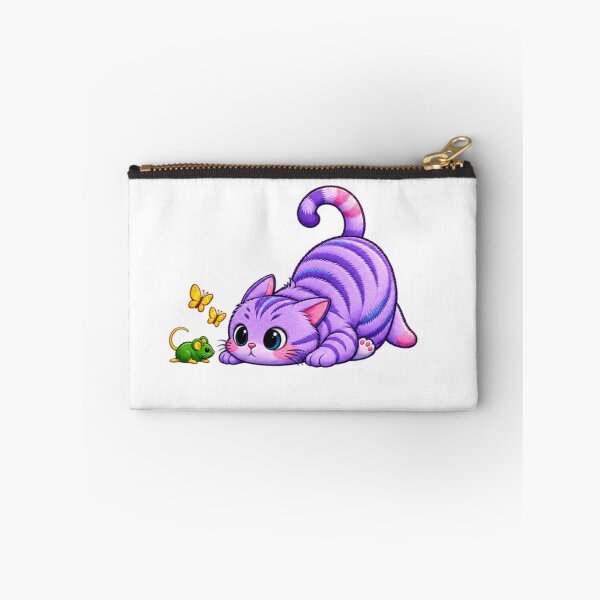 Item preview, Cute Purple Cat and Little Mouse – Kawaii Cartoon designed and sold by AMIR PRO .