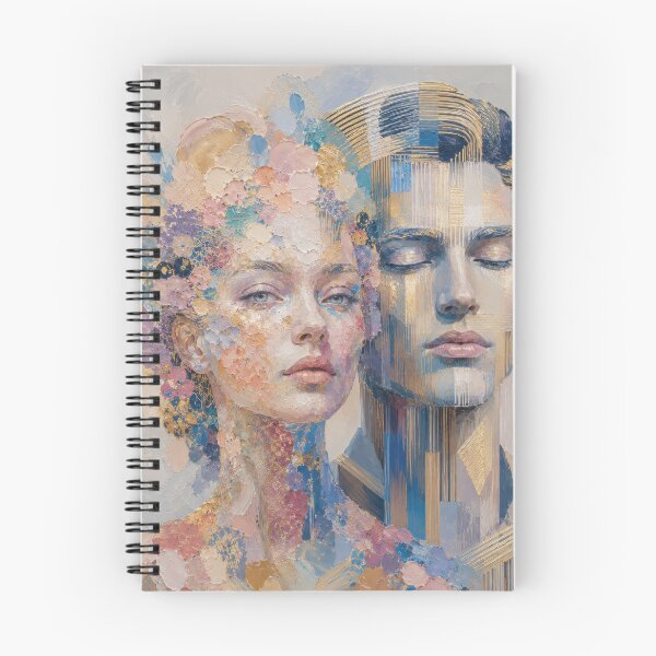 Item preview, Colorful Abstract Couple Portrait Art designed and sold by dreamybyana.