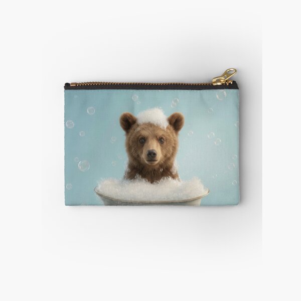 Item preview, Baby Brown Bear Bubble Bath Cute Nursery Bathroom Wall Art designed and sold by LazyOwlStore.