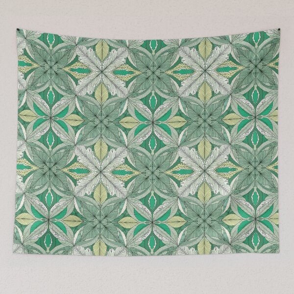 Item preview, Emerald Botanical Mandala – Intricate Green Leaf Symmetry Pattern designed and sold by Mousy17.