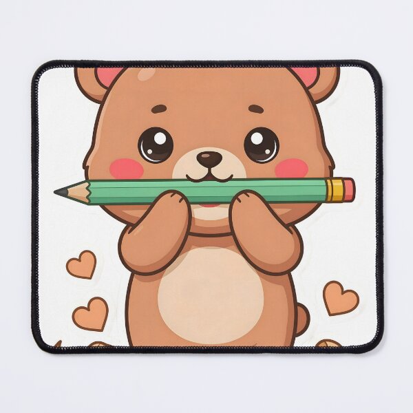 Item preview, Cute Kawaii Bear Pencil Sharpener School Sticker designed and sold by ChibiPCStudio.