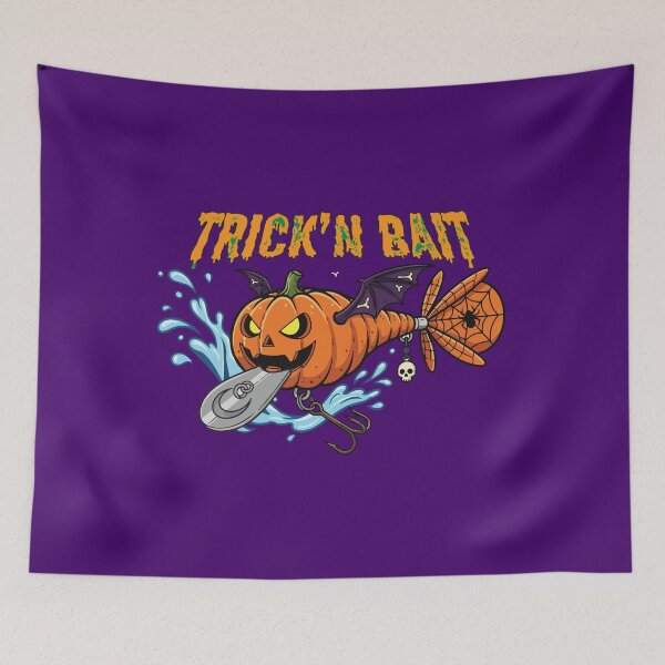 Item preview, Halloween Bass fishing lure cartoon "Trick'n Bait". designed and sold by Art-Horizon.