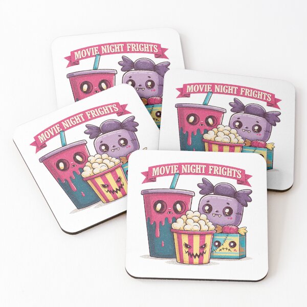 Item preview, Movie Night Frights. Kawaii Spooky Food Characters designed and sold by Anastasiia Yurevych.
