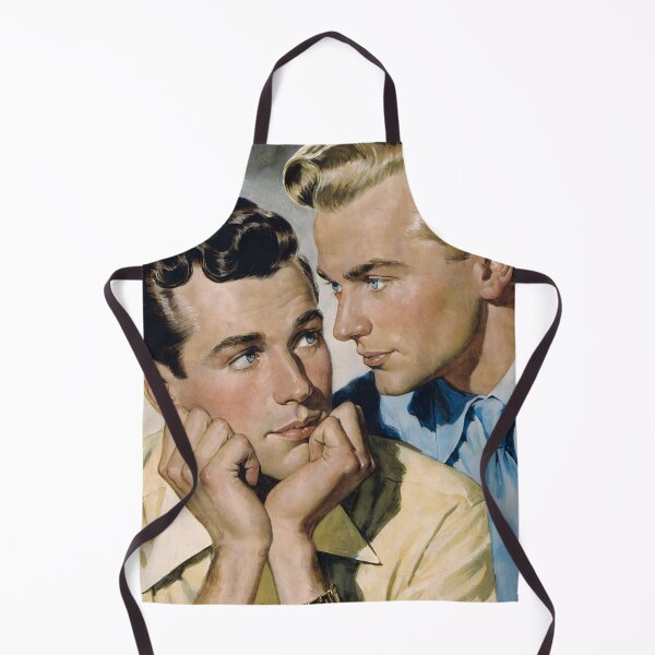 Item preview, Retro Handsome Romance - Vintage Gay Couple Art designed and sold by gayishdesign.