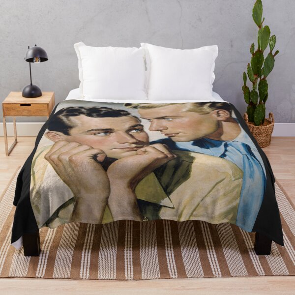 Item preview, Retro Handsome Romance - Vintage Gay Couple Art designed and sold by gayishdesign.