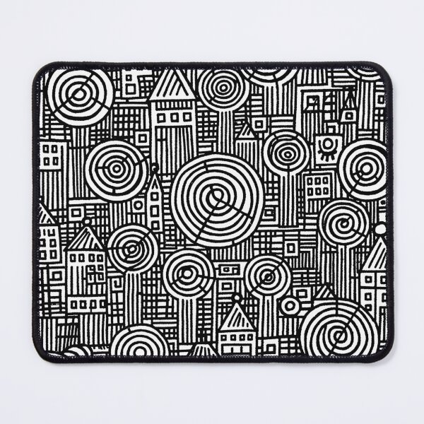 Item preview, Abstract Line Art City Geometric Doodle Core designed and sold by DunamisDezign.