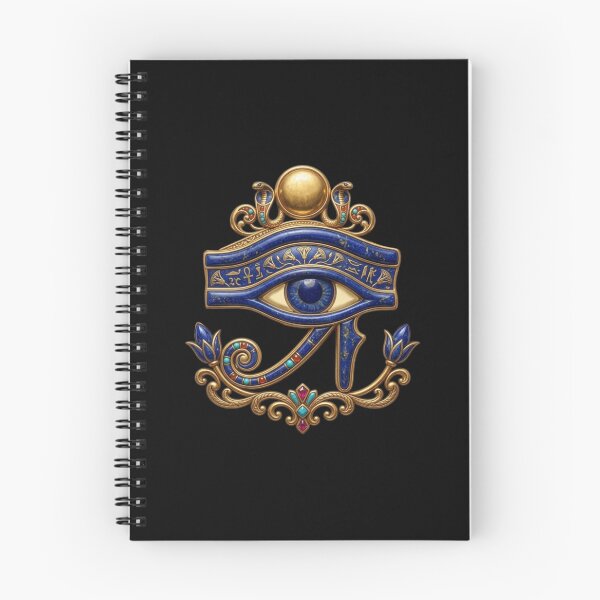 Item preview, Golden Egyptian Eye with Blue Details | Ancient Egypt Art designed and sold by Zaru Art Studio.