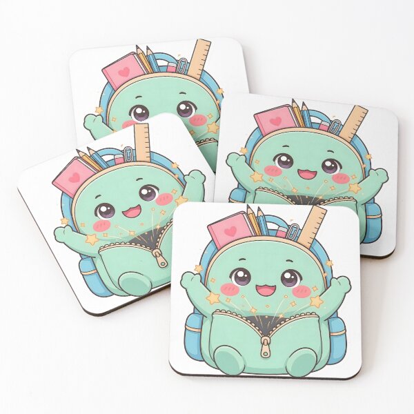 Item preview, Cute Kawaii Happy Backpack School Gear Sticker designed and sold by ChibiPCStudio.