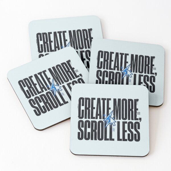 Item preview, Create More Scroll Less Content Creator Design designed and sold by hutofdesigns.
