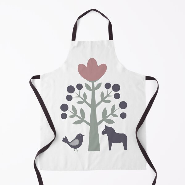 Item preview, Scandinavian Folk Art Tree with Horse and Bird Vector Sticker designed and sold by ElenMart.