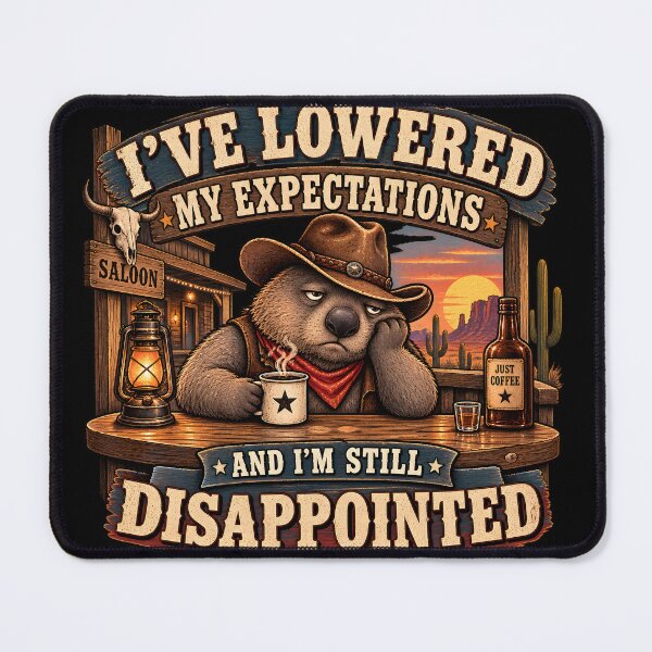 Item preview, I've Lowered My Expectations – Disappointed Cowboy Wombat designed and sold by LinaDesign Store.