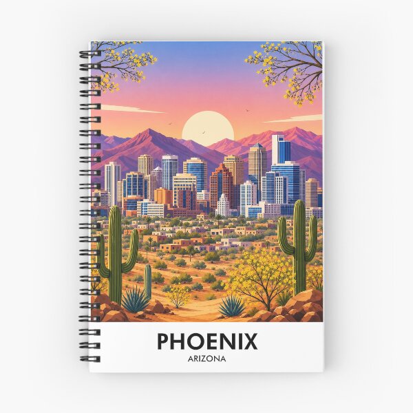 Item preview, Phoenix Arizona Retro Travel Print designed and sold by HomeLivingCo.