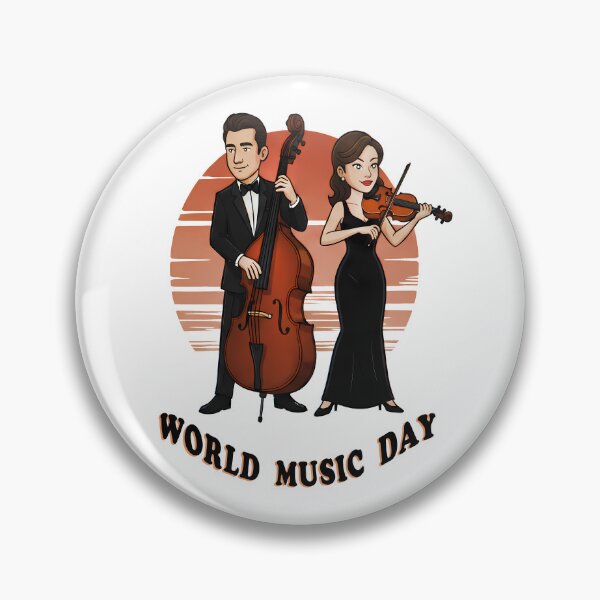 Item preview, Elegant Classical Duo - World Music Day designed and sold by Art-Arcade6.