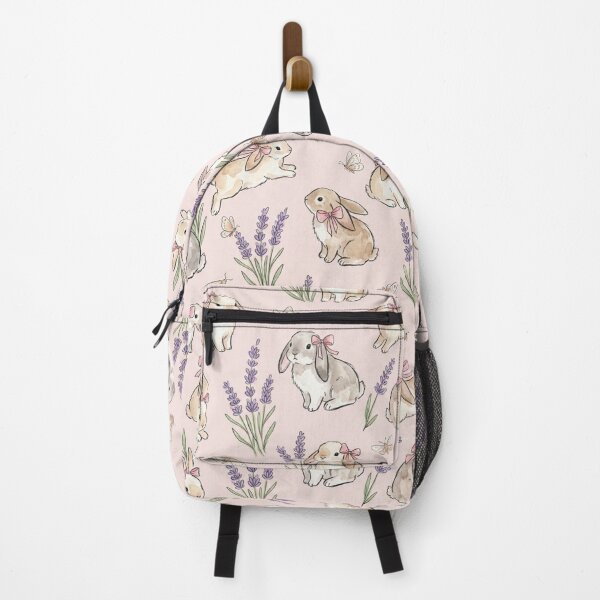 Item preview, Floppy Bunnies & Lavender & Moths Seamless Pattern designed and sold by StickVerse by Owais.
