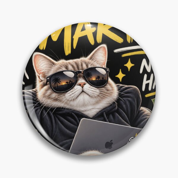 Item preview, Work Smarter Not Harder Cat designed and sold by MoodPopLab.
