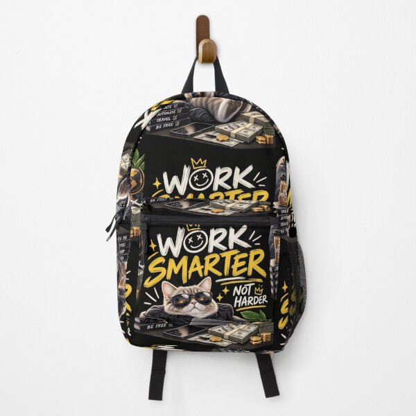 Item preview, Work Smarter Not Harder Cat designed and sold by MoodPopLab.