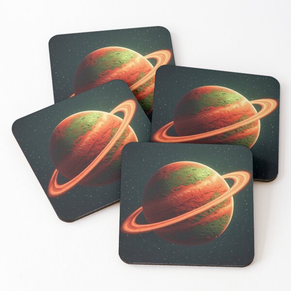 Item preview, Red Green Ringed Planet #1 designed and sold by Jadelight's AI Slop.