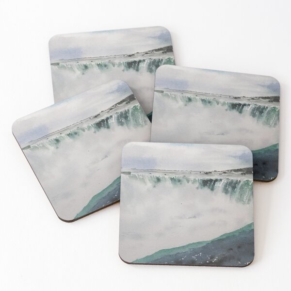 Item preview, Niagara Falls Watercolor Landscape designed and sold by SlavaArt.