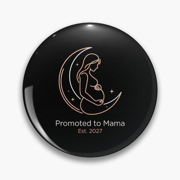 Item preview, Promoted To Mama Est 2027 Pregnant Mother Moon Line Art designed and sold by TeNovaStudio ⭐⭐⭐⭐⭐.