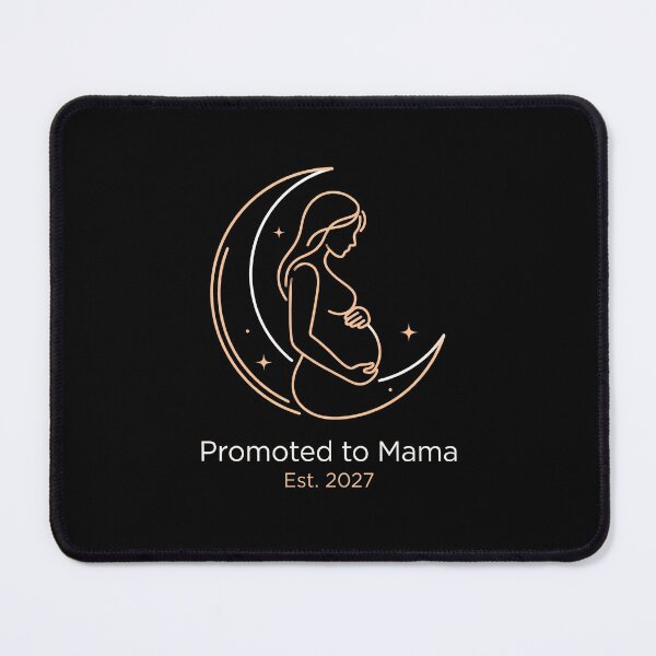 Item preview, Promoted To Mama Est 2027 Pregnant Mother Moon Line Art designed and sold by TeNovaStudio ⭐⭐⭐⭐⭐.