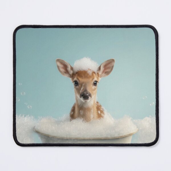 Item preview, Baby Deer Bubble Bath Cute Nursery Bathroom Wall Art designed and sold by LazyOwlStore.