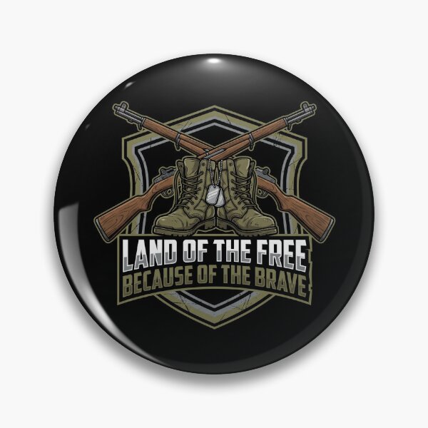 Item preview, Land Of The Free Because Of The Brave Military Boots Rifles designed and sold by TeNovaStudio ⭐⭐⭐⭐⭐.