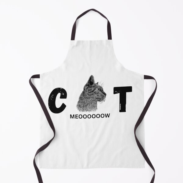 Item preview, Cute Cat Meow Typography – Funny Black and White Cat Lover Design designed and sold by Medya-Tivation.