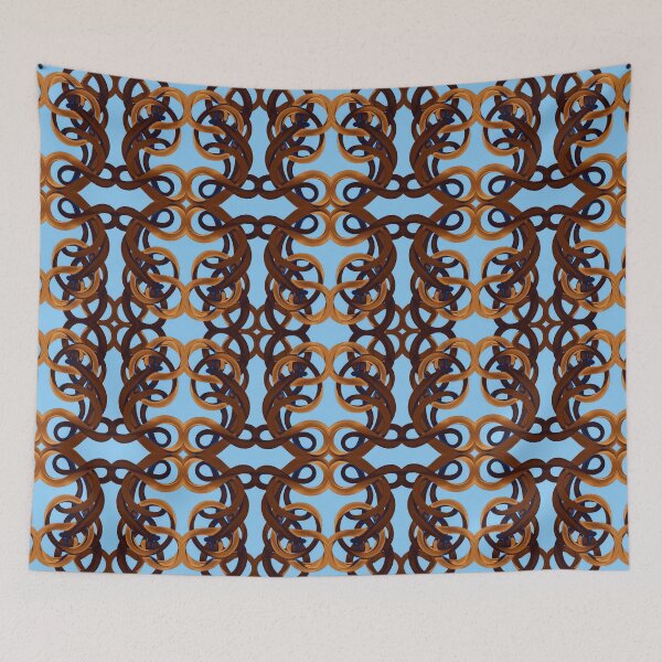 Item preview, Golden Brown Ornamental Loop Pattern designed and sold by ScreenPin.