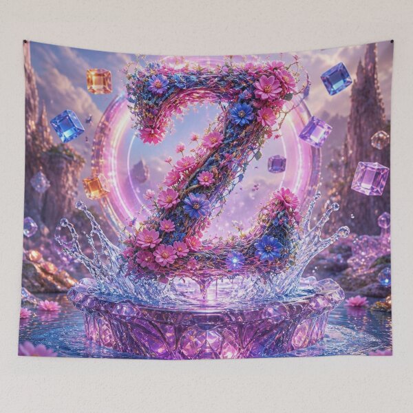 Item preview, Floral Letter Z Comforter & Shower Curtain. designed and sold by fbtrisha.