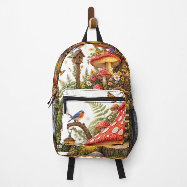 Item preview, Enchanted Mushroom Cottage Garden designed and sold by ASWIN STUDIO.