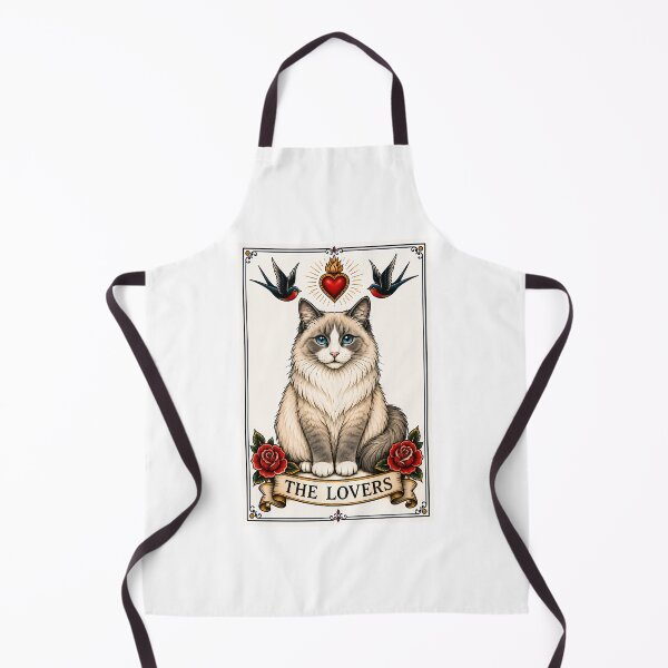 Item preview, The Lovers Tarot Cat Ragdoll Card designed and sold by Old's Cool Cat Studio.