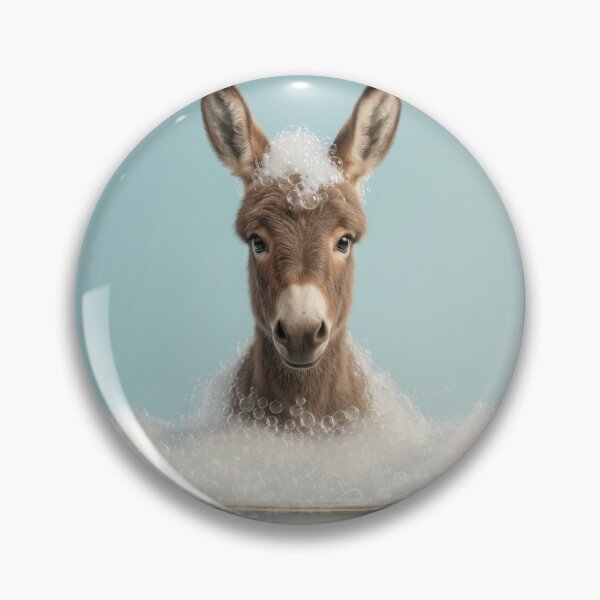Item preview, Baby Donkey Bubble Bath Cute Nursery Bathroom Wall Art designed and sold by LazyOwlStore.