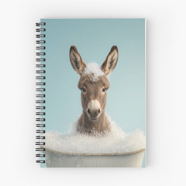 Item preview, Baby Donkey Bubble Bath Cute Nursery Bathroom Wall Art designed and sold by LazyOwlStore.