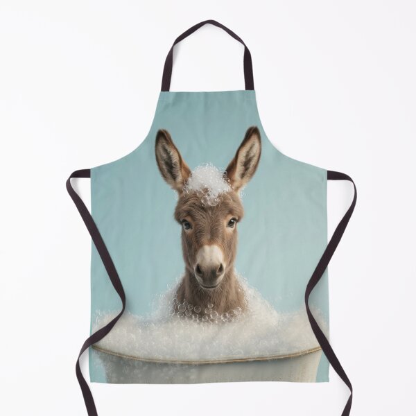 Item preview, Baby Donkey Bubble Bath Cute Nursery Bathroom Wall Art designed and sold by LazyOwlStore.