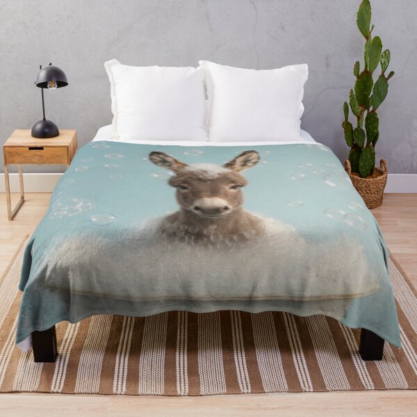 Item preview, Baby Donkey Bubble Bath Cute Nursery Bathroom Wall Art designed and sold by LazyOwlStore.