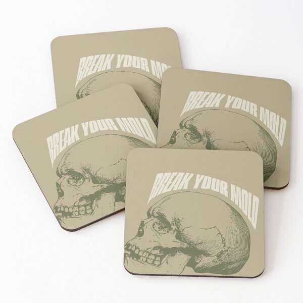 Item preview, Break Your Mold Skull Illustration Quote Sticker designed and sold by BLCK028.