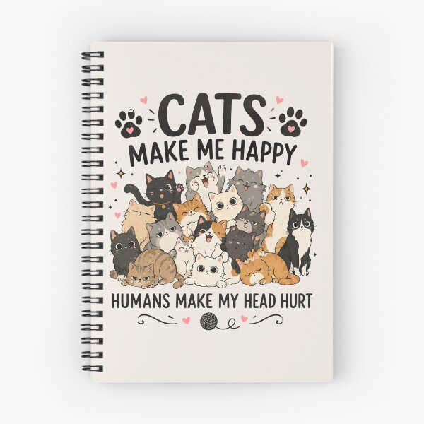 Item preview, Cats Make Me Happy Funny Cat Lover, Cute Cat Mom Gift for Cat Lovers designed and sold by Quiajia.