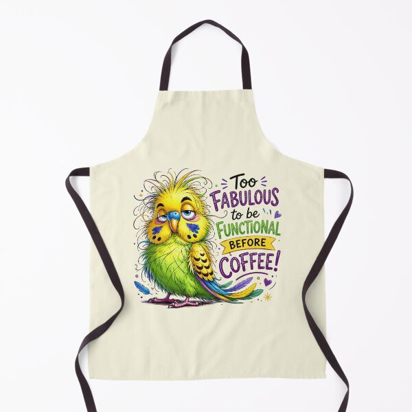 Item preview, Funny Parakeet Coffee Meme - Too Fabulous To Be Functional designed and sold by FrescoDesign.
