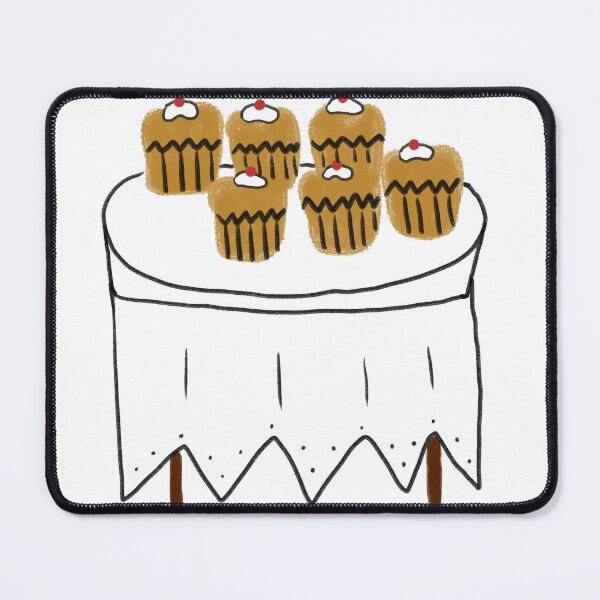 Item preview, Six Cherry Cupcakes Hand Drawn Doodle designed and sold by raun.draw.