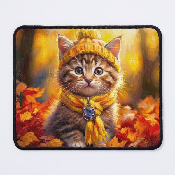 Item preview, Cute Cottagecore Autumn Orange Tabby Kitten with Gemstone Illustration designed and sold by Englandbear.