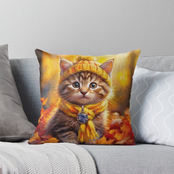 Item preview, Cute Cottagecore Autumn Orange Tabby Kitten with Gemstone Illustration designed and sold by Englandbear.