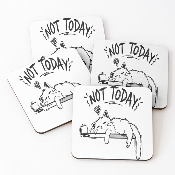 Item preview, Not Today Funny Exhausted Cat designed and sold by HMMarketART.