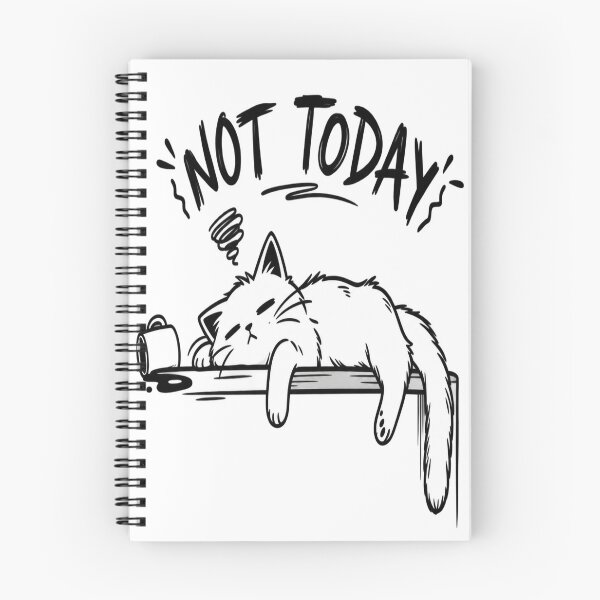 Item preview, Not Today Funny Exhausted Cat designed and sold by HMMarketART.