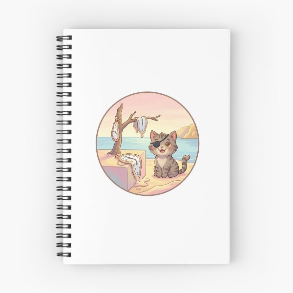 Item preview, Cat in Dalí’s Melting Clocks – Surreal Cat Art designed and sold by 1smillaundfiete.