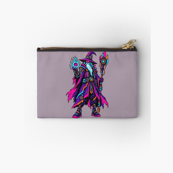 Item preview, Neon Technomancer – Cyber Wizard Mage with Tech Staff and Orb designed and sold by KungPowUnicorn.