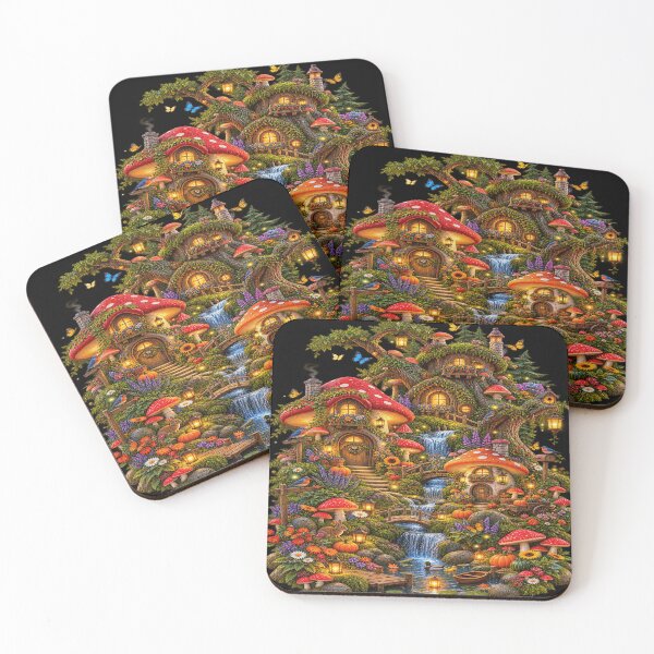 Item preview, Enchanted Mushroom Village Waterfall designed and sold by ASWIN STUDIO.